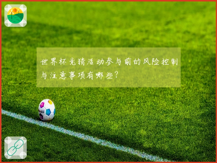 世界杯竞猜活动参与前的风险控制与注意事项有哪些?